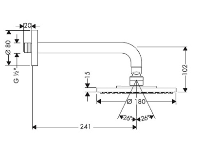 Верхний душ Hansgrohe Raindance 27476000