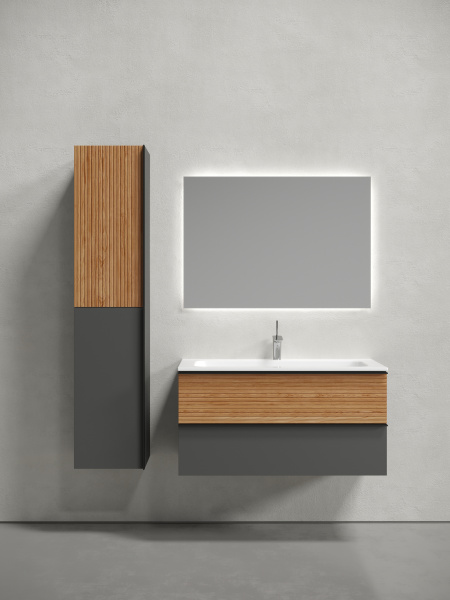 Тумба под раковину Sancos  Delta DL100GR дуб красный