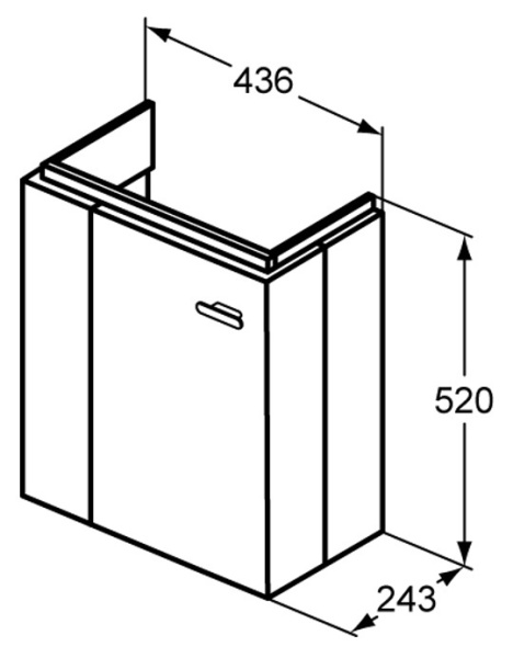 Тумба под раковину Ideal Standard Connect Space 45 см E0370WG