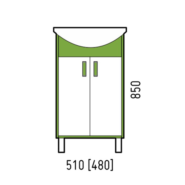 Тумба напольная Corozo Спектр 50 SD-00001290