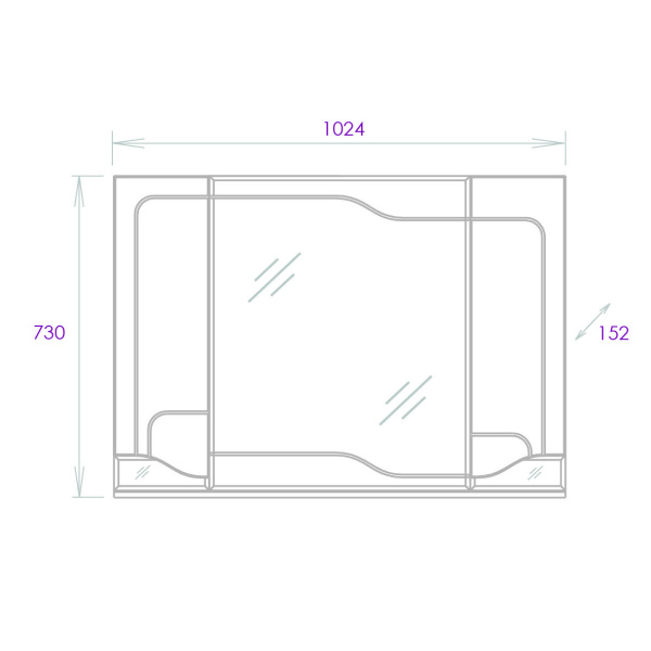 Зеркало-шкаф Onika Веронэлла 105 (102,4x73) 210506
