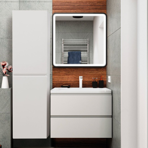 Пенал подвесной с двумя распашными дверцами Art&max AM-Bianchi-1500-2A-SO-BL Белый глянец