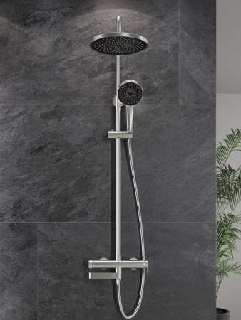 Душевая система с однорычажным смесителем AGGER Sweet A2793322 сатин матовый