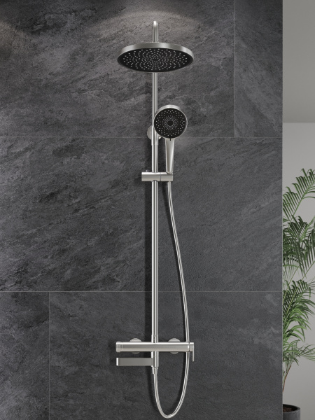 Душевая система с однорычажным смесителем AGGER Sweet A2793322 сатин матовый