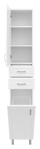 Пенал с бельевой корзиной  Misty Мисти 35  Э-05035-Бк011Л левый