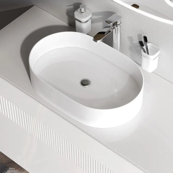 Раковина накладная (51х35) Am.Pm Func M8FWCC20500WG белый