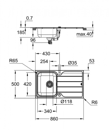 Мойка для кухни Grohe K500 31571SD1