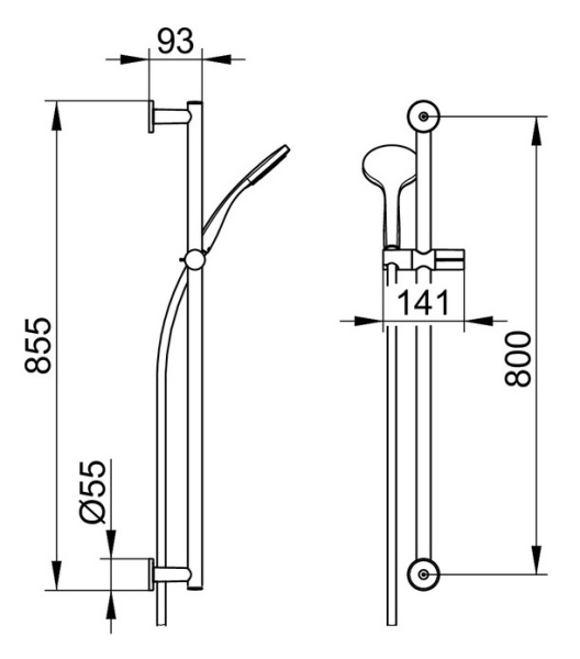 Душевой гарнитур Keuco IXMO 59587010921