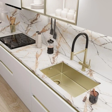 Кухонная мойка (66х44) EMAR EMB-660(UN) PVD Matt Gold