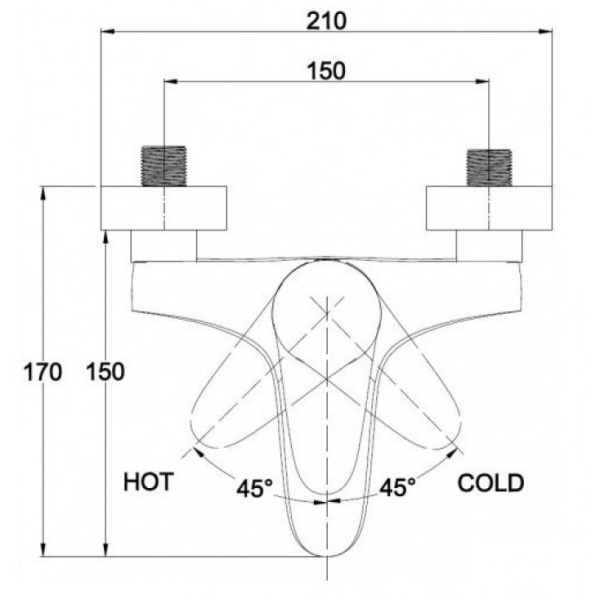 Смеситель для ванны с душем  KAISER County (5500К)