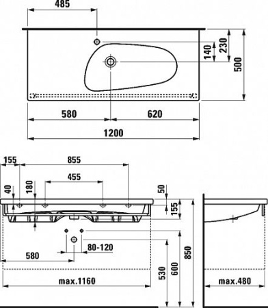 Раковина подвесная Laufen Palomba 8.1480.6.000.104.1