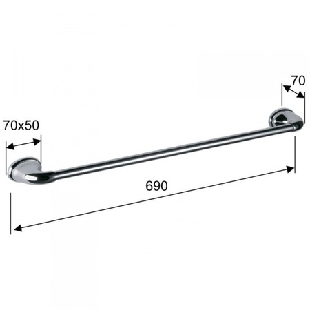 Полотенцедержатель настенный Daniel Revival REPS975 cr