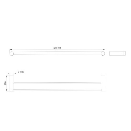 Полотенцедержатель Raiber Graceful RP-80001 хром