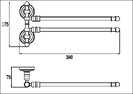 Полотенцедержатель Ganzer (хром) GZ 31012