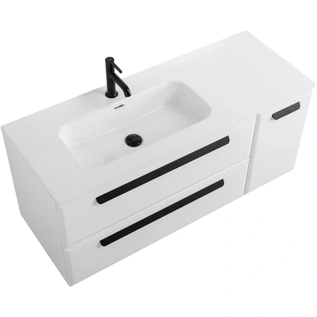 Тумба под раковину Cezares ECO-CER-N-1200-2C-1A-SO-BL-L Bianco Lucido без ручек