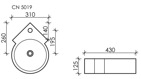 Раковина подвесная (31х41) Ceramica Nova ELEMENT CN5019