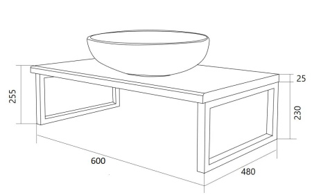 Столешница 1Marka Grunge Loft 60 Ц0000001584
