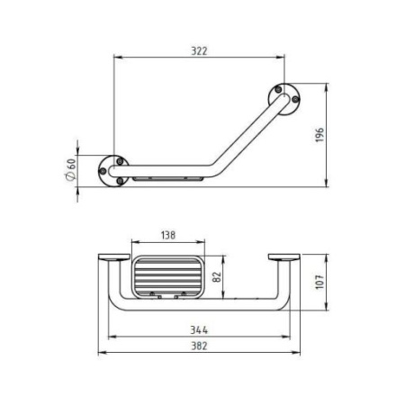 Поручень с мыльницей Novaservis Metalia 6165.0