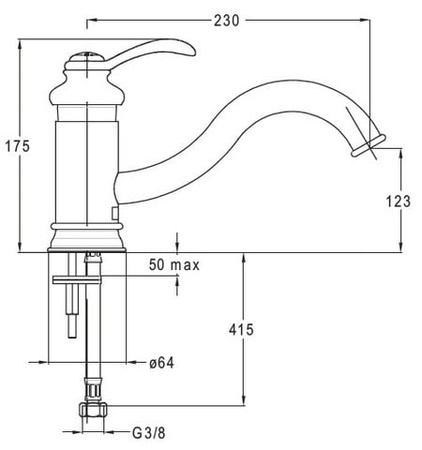 Смеситель для кухни Jacob Delafon Fairfax E76090-CP