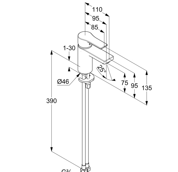 Смеситель для раковины Kludi Zenta SL 483893965