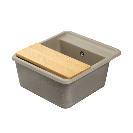 Кухонная мойка Aquaton Беллис 57 1A724932BS250 серый шелк