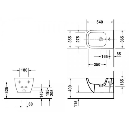 Биде подвесное Duravit 2258150000