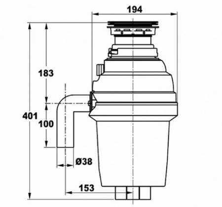 Измельчитель пищевых отходов Zorg ZR-56 D