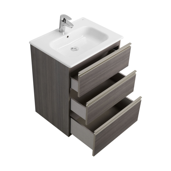 Тумба под раковину Roca Gap 60 городской дуб, 3 ящика, A857404402