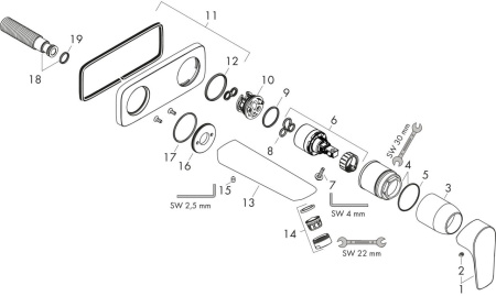 Смеситель для раковины Hansgrohe Talis E 71732000 хром