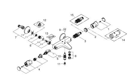 Термостат для ванны Grohe Grohtherm 800 34567 000 (34567000) хром Термостат для ванны Grohe Grohtherm 800 34567 000 (34567000) хром