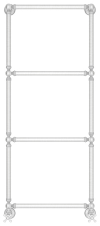 Полотенцесушитель Водяной Сунержа Ренессанс 1304 (126х50) Сатин 071-0280-1250