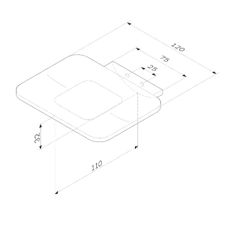 Стеклянная мыльница с настенным держателем Am.Pm Inspire 2.0 A50A34200