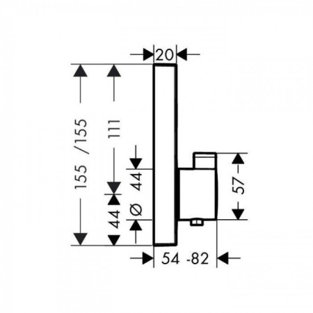 Термостат для душа Hansgrohe ShowerSelect 15762000