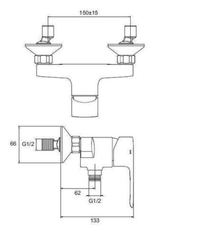 Смеситель для душа Jacob Delafon July E16029-4-CP