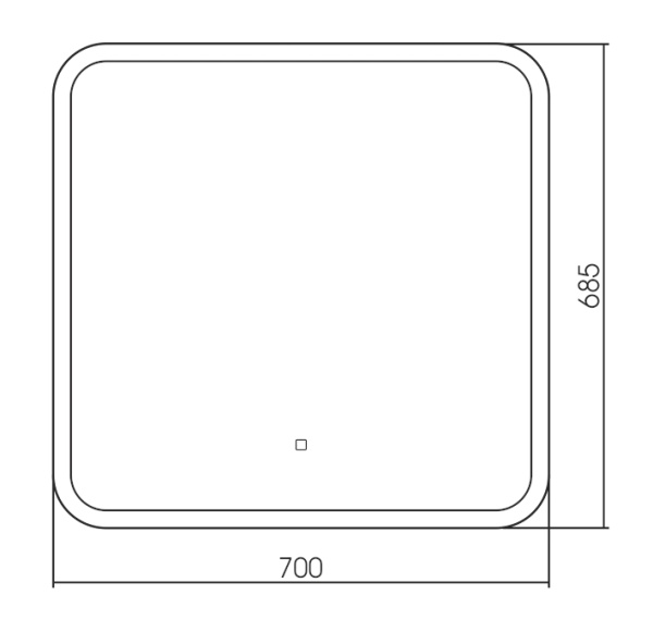 Зеркало (70х69) Silver Mirrors  Stiv-Lite LED-00002575