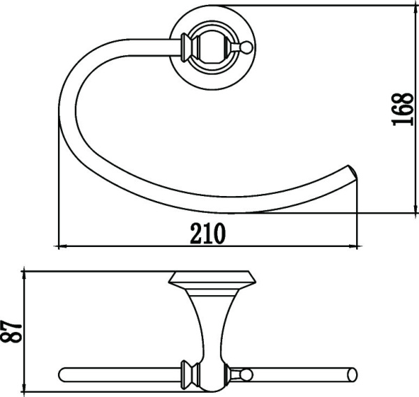 Держатель для полотенец Savol S-06960W