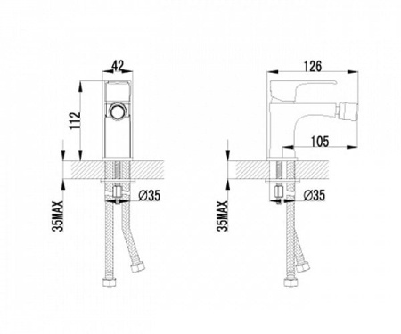 Смеситель для биде Lemark Plus Factor (LM1608C)