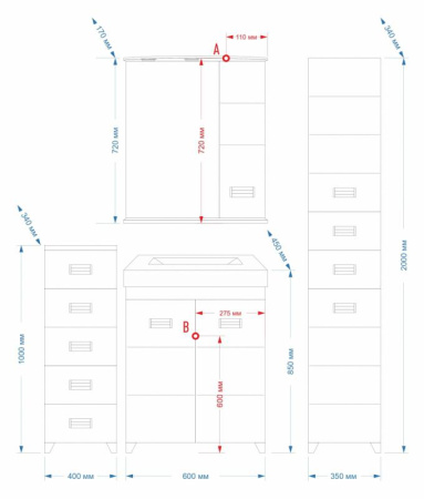 Зеркало-шкаф (61х72) Misty Селена 60 левый П-Сел02060-01Л