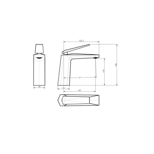 Смеситель для раковины Boheme Venturo 381-B