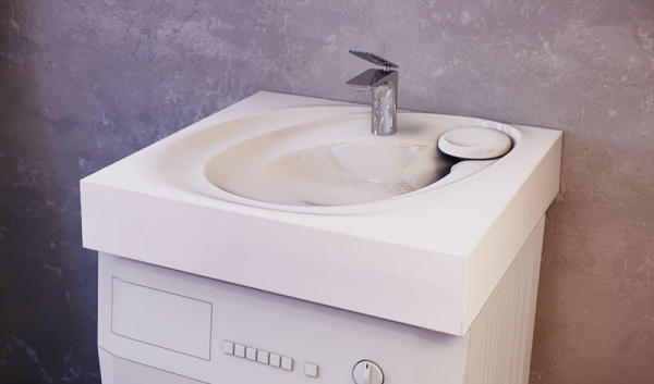 Раковина над стиральной машиной RAVAL Perla 60х55 Белая (Per.08.60/W)