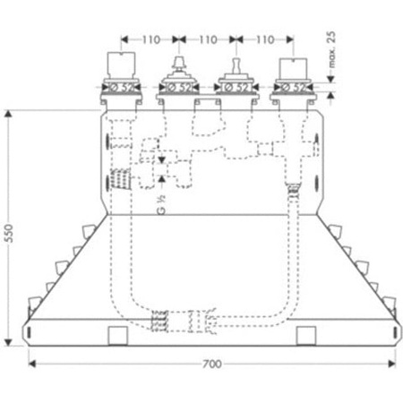 Скрытая часть термостата Hansgrohe Ecostat 15460180