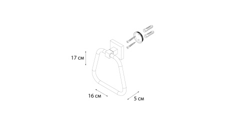 Полотенцедержатель FIXSEN Metra кольцо FX-11111