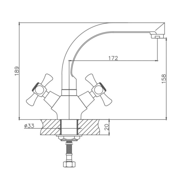 Смеситель для кухни Cron CN4742 Смеситель для кухни Cron CN4742