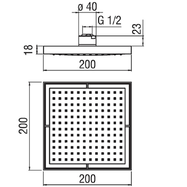 Верхний душ Nobili AD139/17CBM
