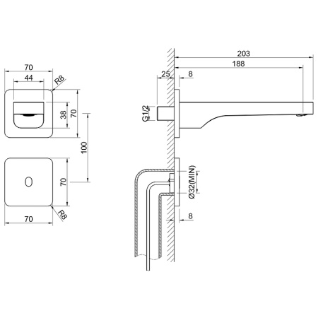 Смеситель для раковины Timo Torne 4373/00SM