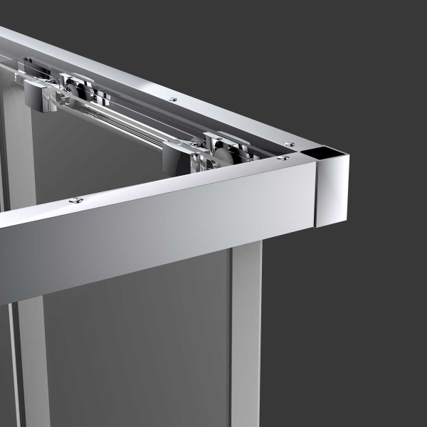 Душевой уголок Vincea  Soft VSS-3SO100CLB (100х100) черный, стекло прозрачное