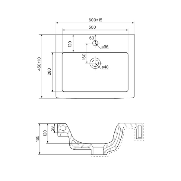 Тумба с умывальником, IDDIS New Mirro NMIR60Wi95K, белый