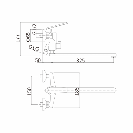 Смеситель для ванны FASHUN  A2281-8