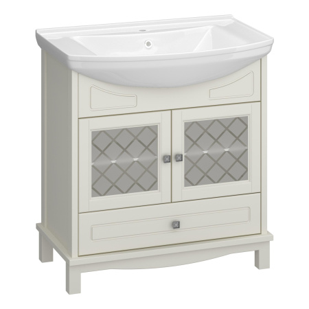 Тумба под раковину Opadiris Омега 75  00-00002951 слоновая кость (без раковины)