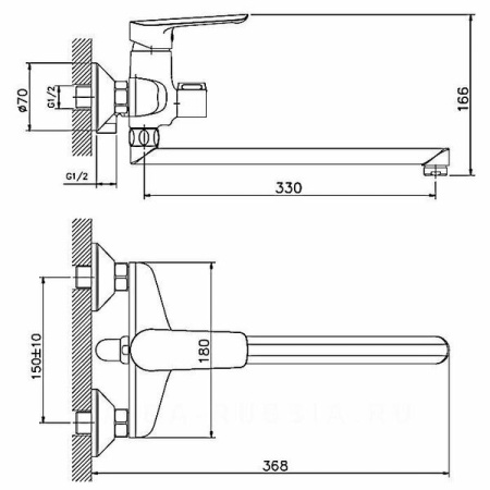 Смеситель для ванны Haiba HB2201